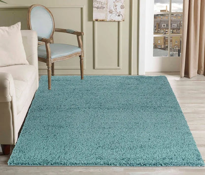 Oxford Living Room Area Rug Duck Egg Blue