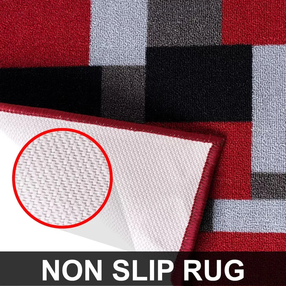 Stylish & Modern Runner Rugs Red Black (Kil)