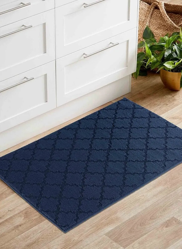 Ivy Trellis Door & Floor Mats Navy