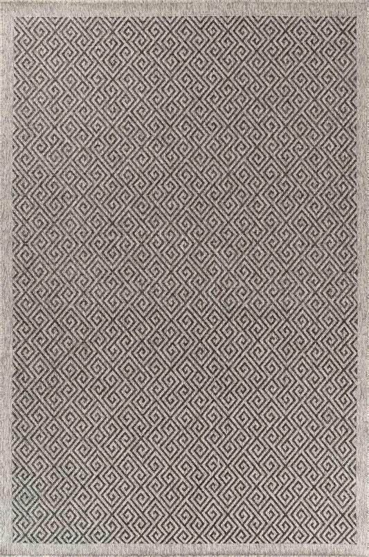 Harper Greek Key Dark Grey Door Mat