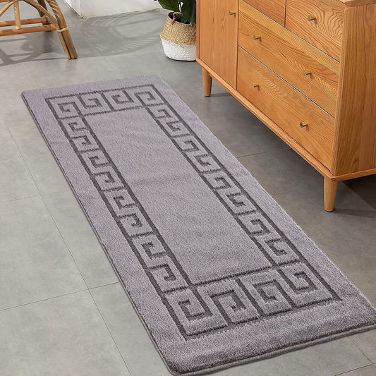 Gel Backed Washable Mats & Rugs Grey (GB59)