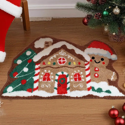 Gingerbread House Christmas Doormat – Festive Mat