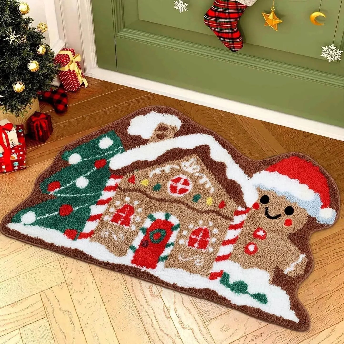 Gingerbread House Christmas Doormat – Festive Mat