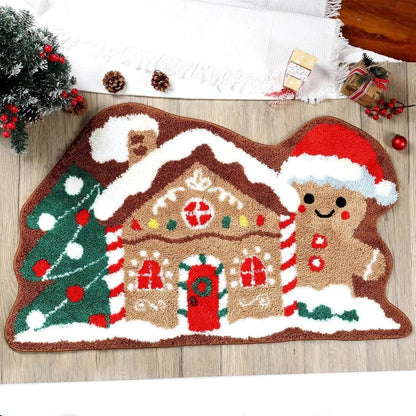 Gingerbread House Christmas Doormat – Festive Mat