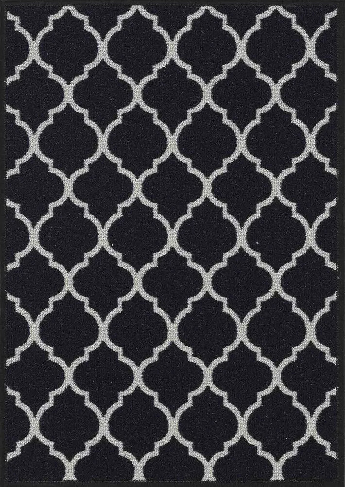 Havana Trellis Door & Floor Mats Black