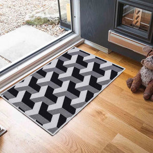 Havana Geo Door & Floor Mats Grey