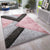 Modern Geometric Shaggy Rugs Pink (NOVA)