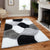 Pebbles Design Modern Shaggy Rugs Black