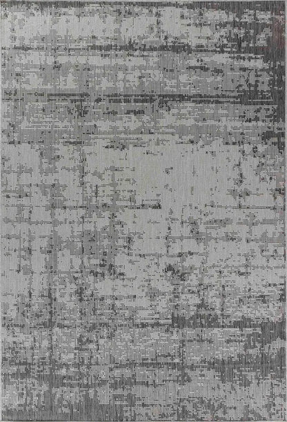 Sky Abstract Living Room Area Rug Dark Grey