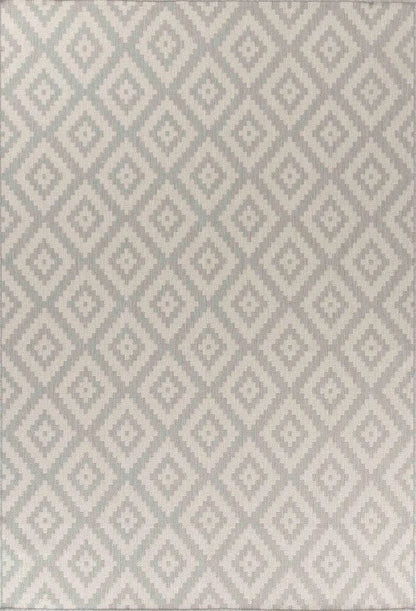 Sky Diamond Living Room Area Rug Silver