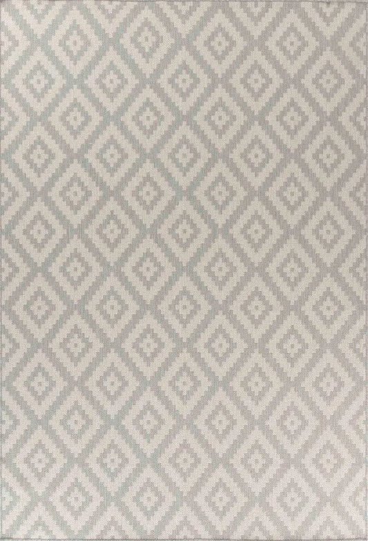 Sky Diamond Living Room Area Rug Silver