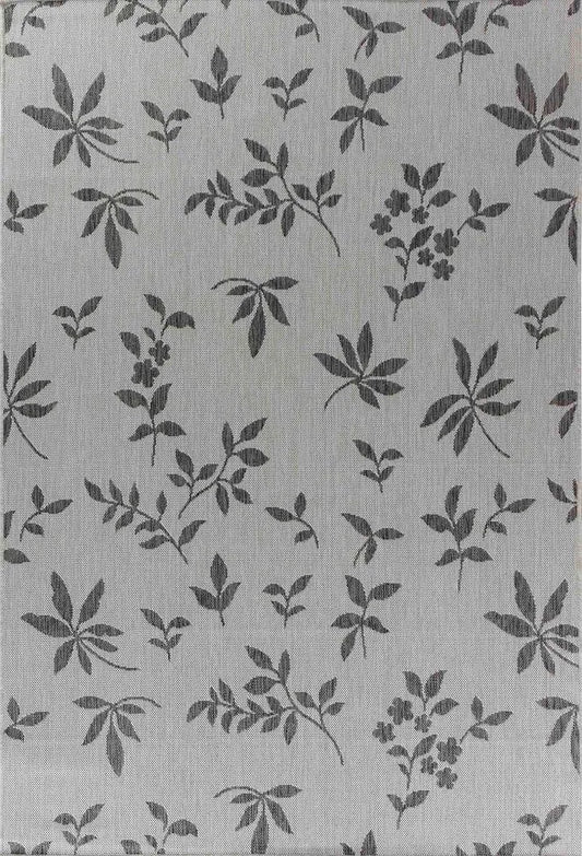 Sky Flower Living Room Area Rug Dark Grey