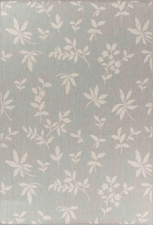 Sky Flower Living Room Area Rug Silver