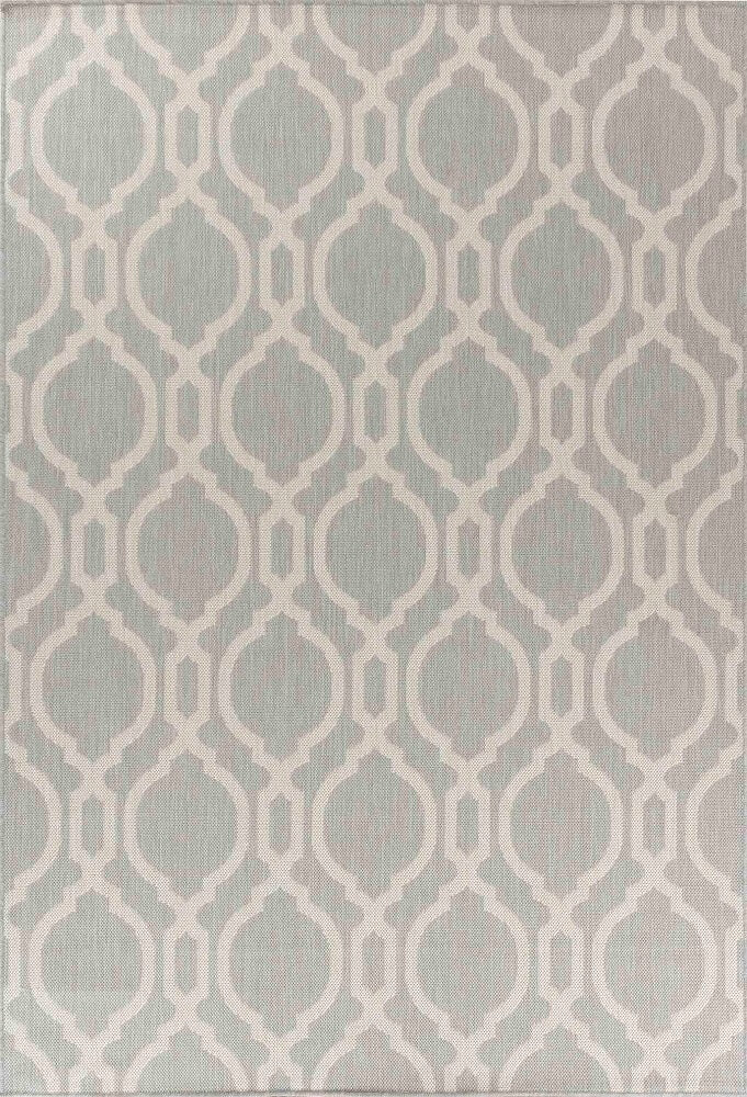 Sky Trellis Living Room Area Rug Silver