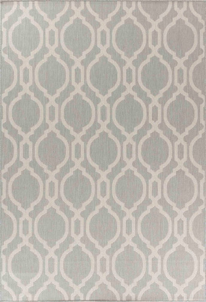 Sky Trellis Living Room Area Rug Silver