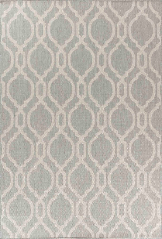 Sky Trellis Living Room Area Rug Silver