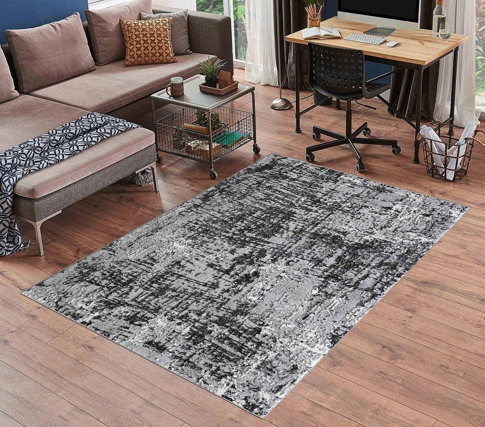 Serenity 205 Living Room Area Rug Black