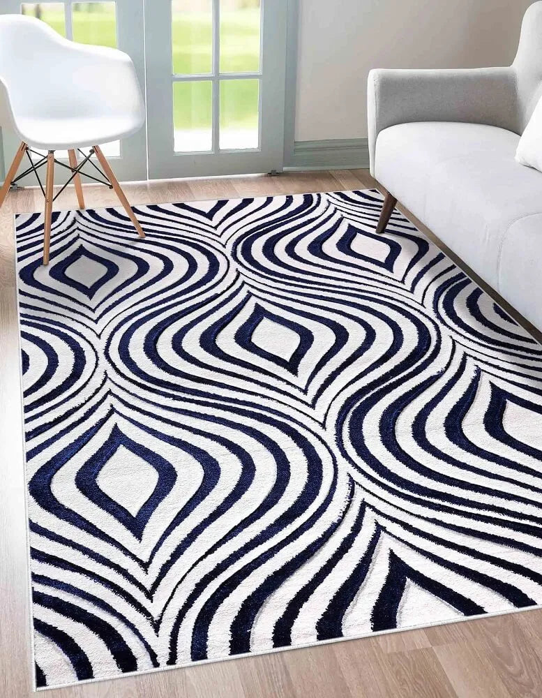 Valencia 760 Living Room Area Rug Navy