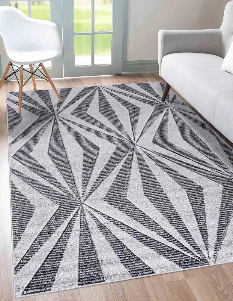 Valencia 765 Living Room Area Rug Dark Grey