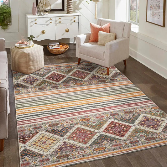 Aress Herigate Multi Rug – lifestyle living room setup