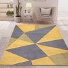 Hand Carved Geometric Rugs Yellow (Ath)