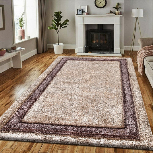 Soft Fluffy Shaggy Rugs Brown (TRANI)