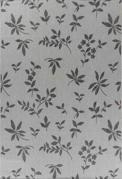 Sky Flower Living Room Area Runner Rug Dark Grey