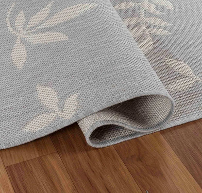 Sky Flower Living Room Area Runner Rug Silver