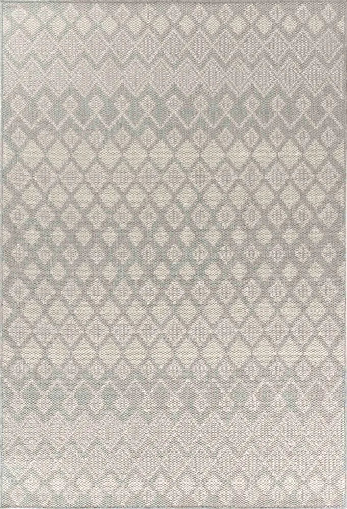 Sky Rhombus Living Room Area Runner Rug Silver