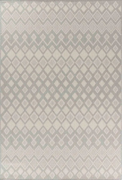 Sky Rhombus Living Room Area Runner Rug Silver