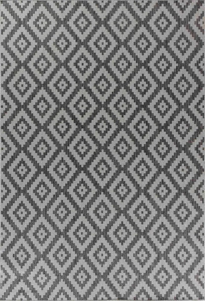 Sky Diamond Living Room Area Runner Rug Dark Grey