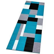 Stylish & Modern Runner Rugs Black Teal (Kil)