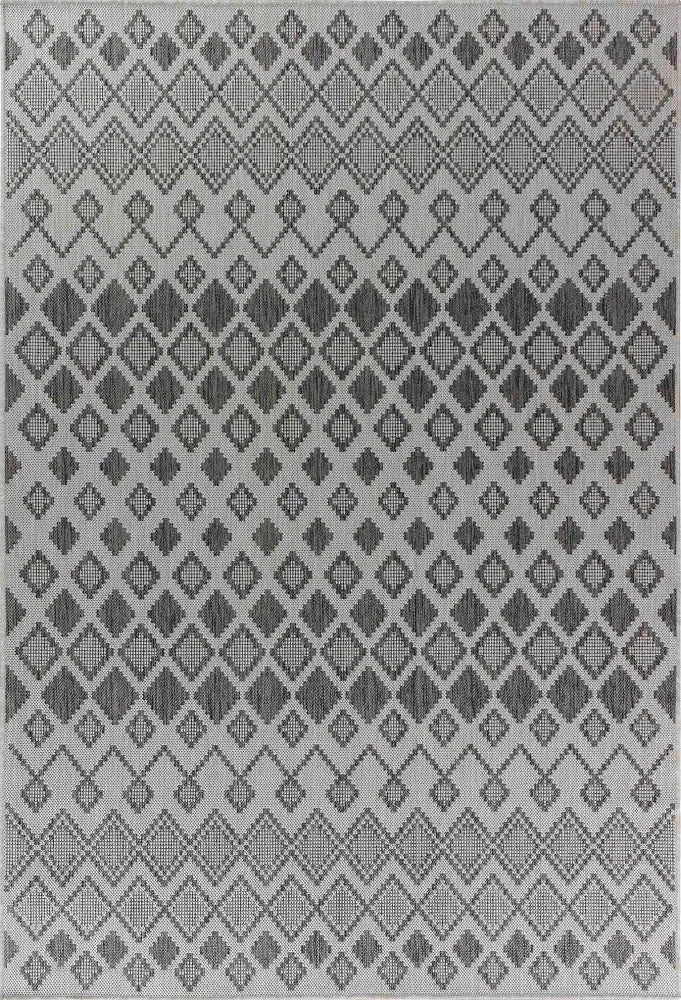 Sky Rhombus Living Room Area Runner Rug Dark Grey