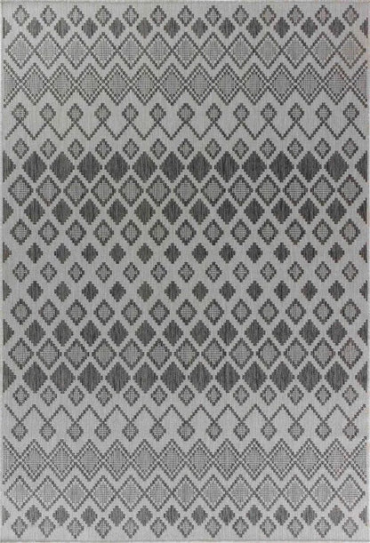 Sky Rhombus Living Room Area Runner Rug Dark Grey