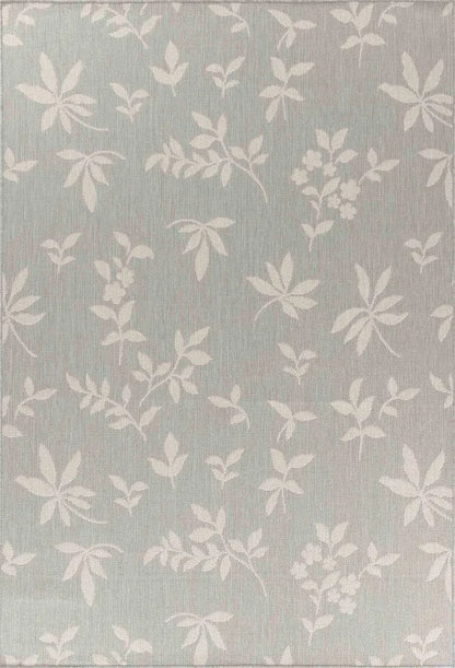 Sky Flower Living Room Area Runner Rug Silver