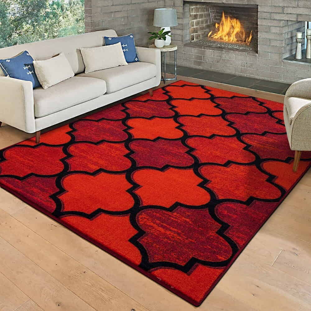 Washable Outdoor Rugs Red (OURA)