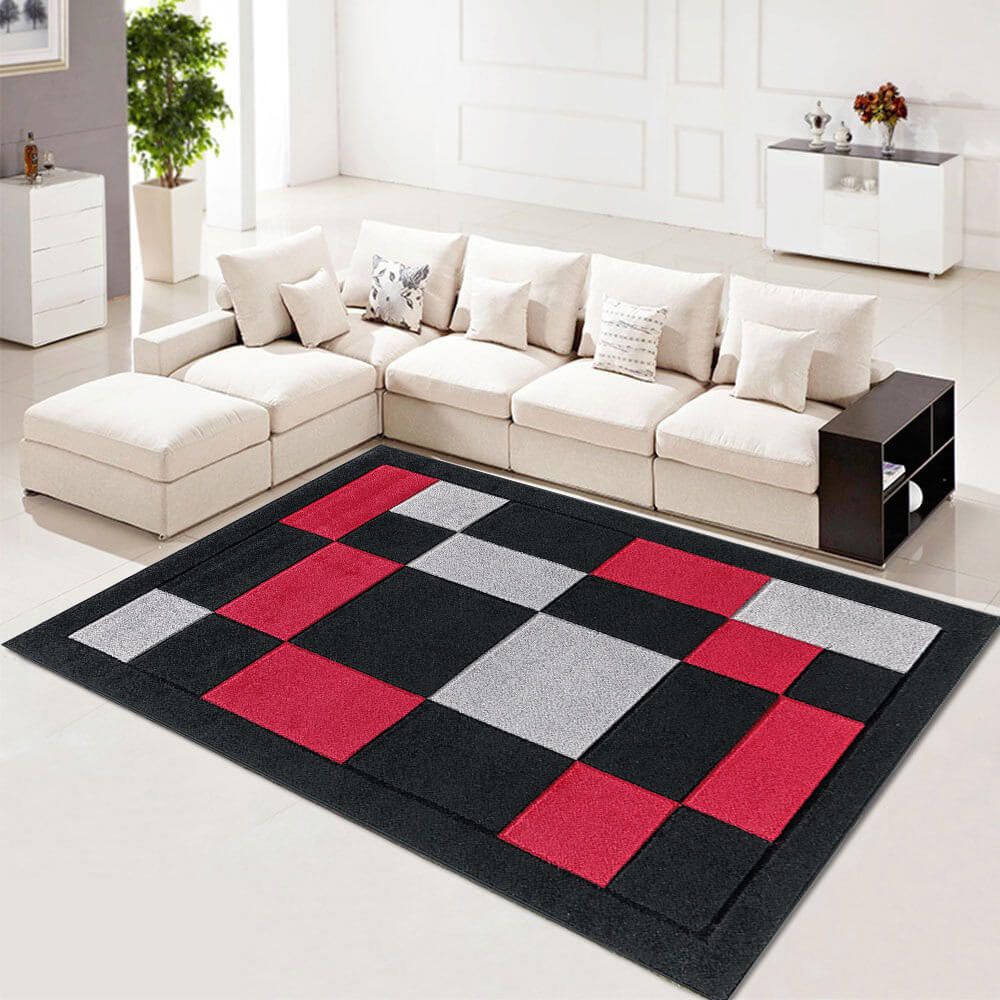 Modern Hand Carved Rugs Red (Hav)