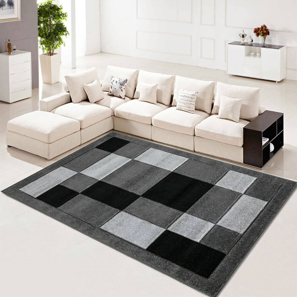 Modern Hand Carved Rugs Grey (Hav)