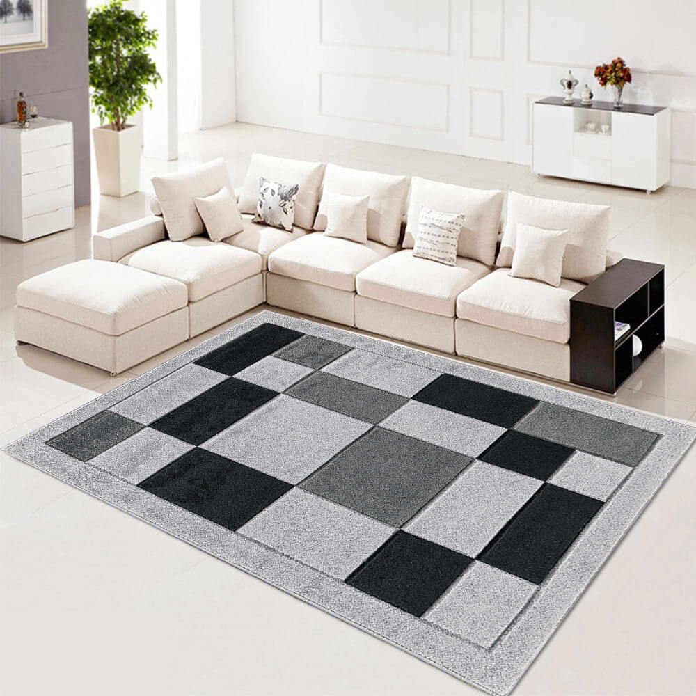 Modern Hand Carved Rugs Silver (Hav)