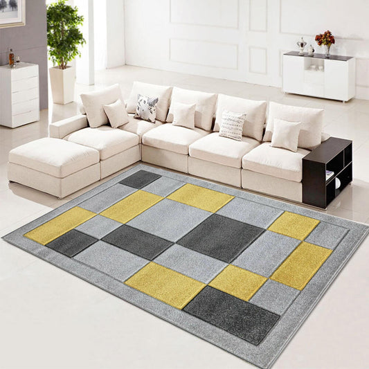 Modern Hand Carved Rugs Yellow (Hav)