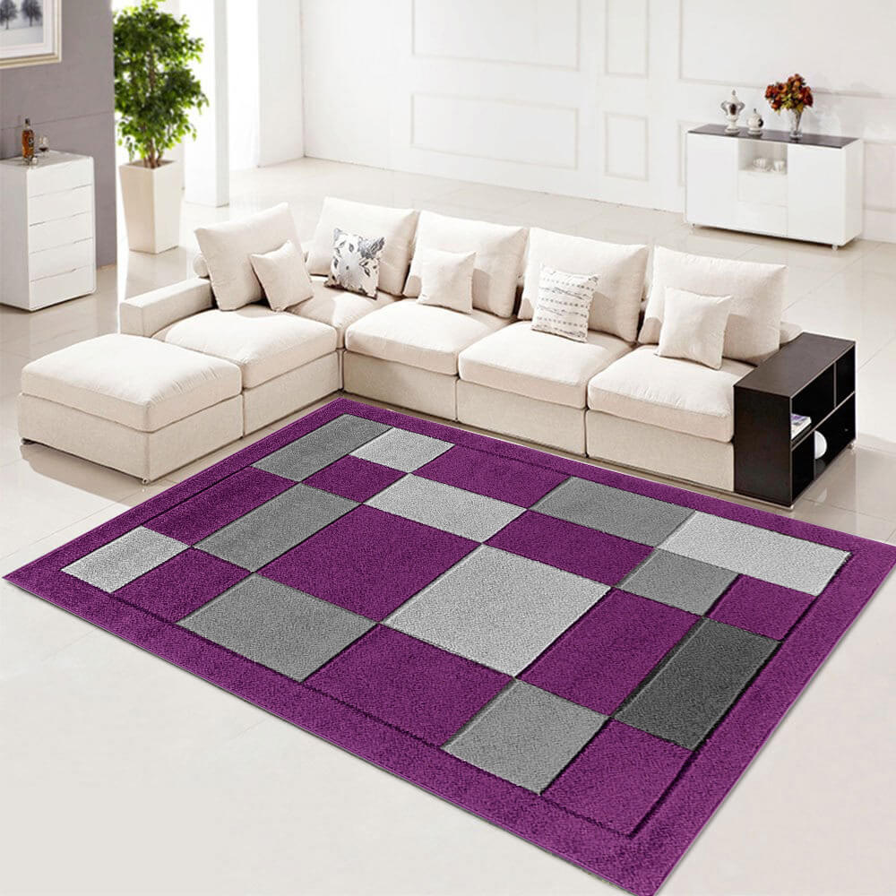 Modern Hand Carved Rugs Purple (Hav)