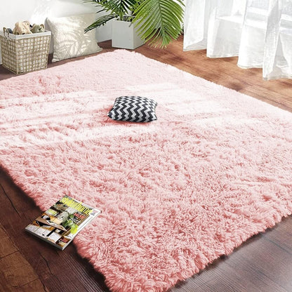 Soft Fluffy Decorative Pink Shaggy Rugs