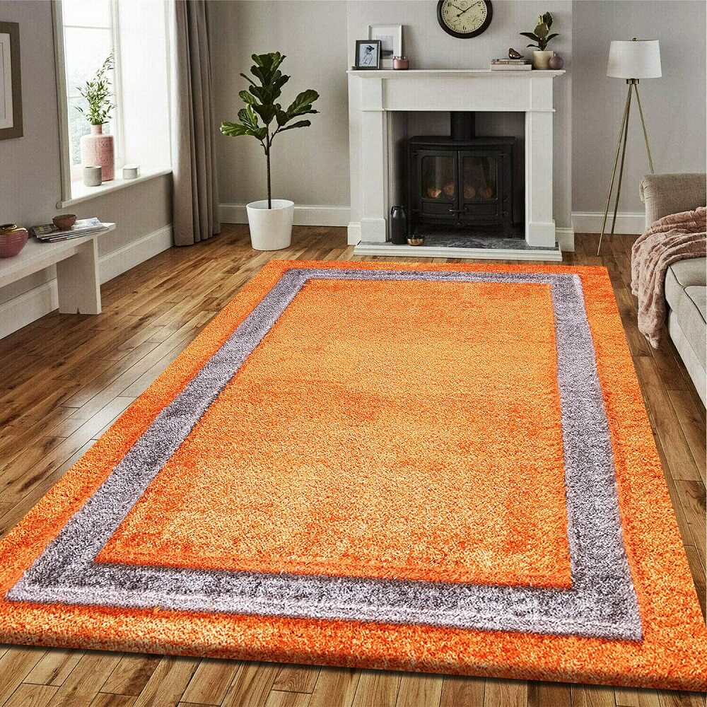 Soft Fluffy Shaggy Rugs Orange (TRANI)