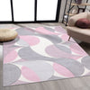 Geometric Hand Carved Rugs Pink (Ken)