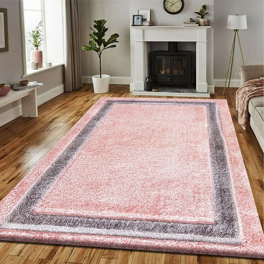 Soft Fluffy Shaggy Rugs Pink (TRANI)