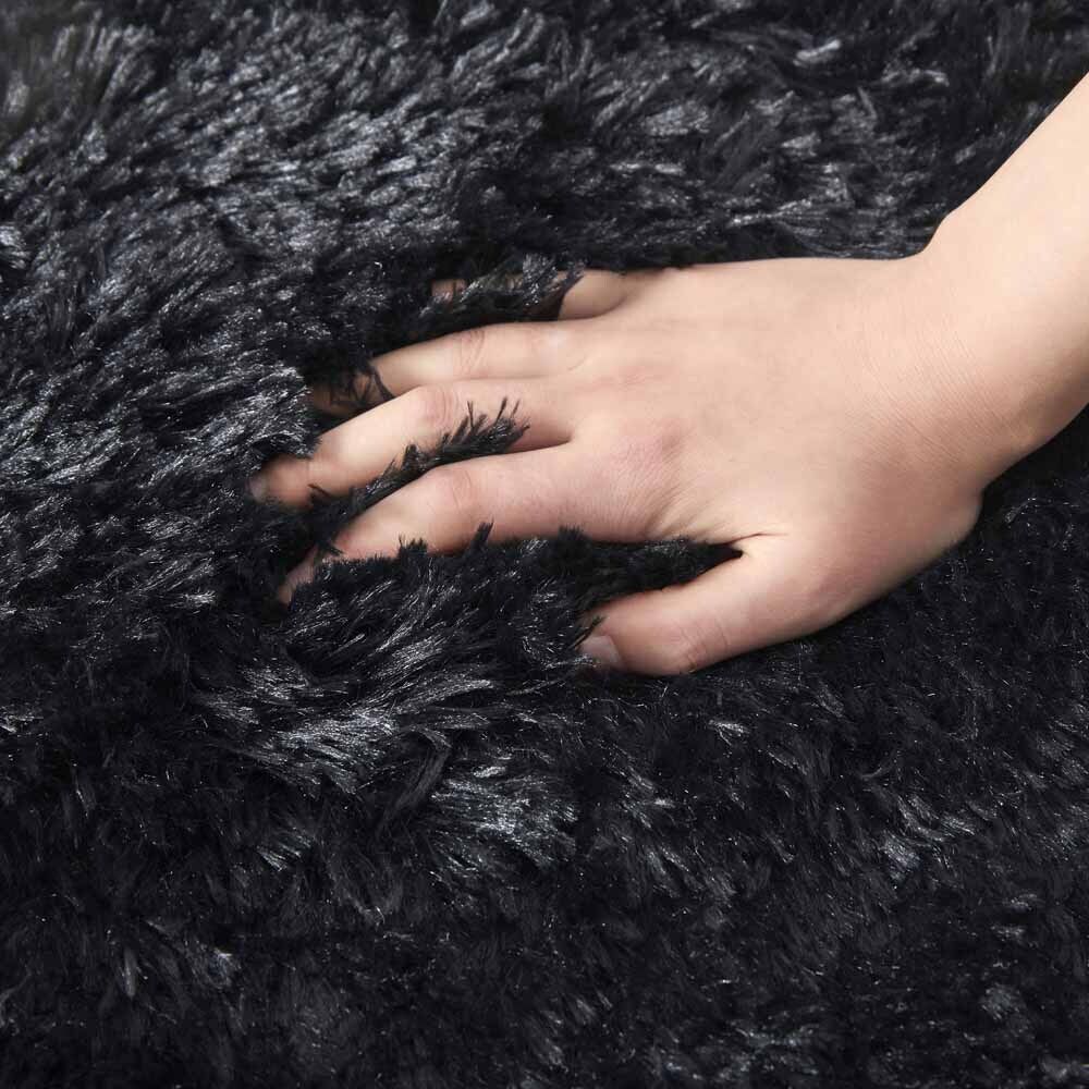 Soft Fluffy Decorative Black Shaggy Rugs`