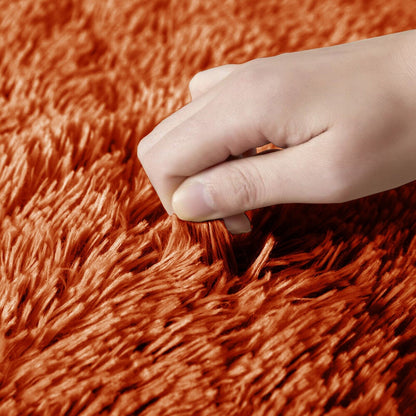 Soft Fluffy Decorative Rust Shaggy Rugs