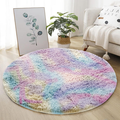 Soft Fluffy Decorative Rainbow Shaggy Rugs