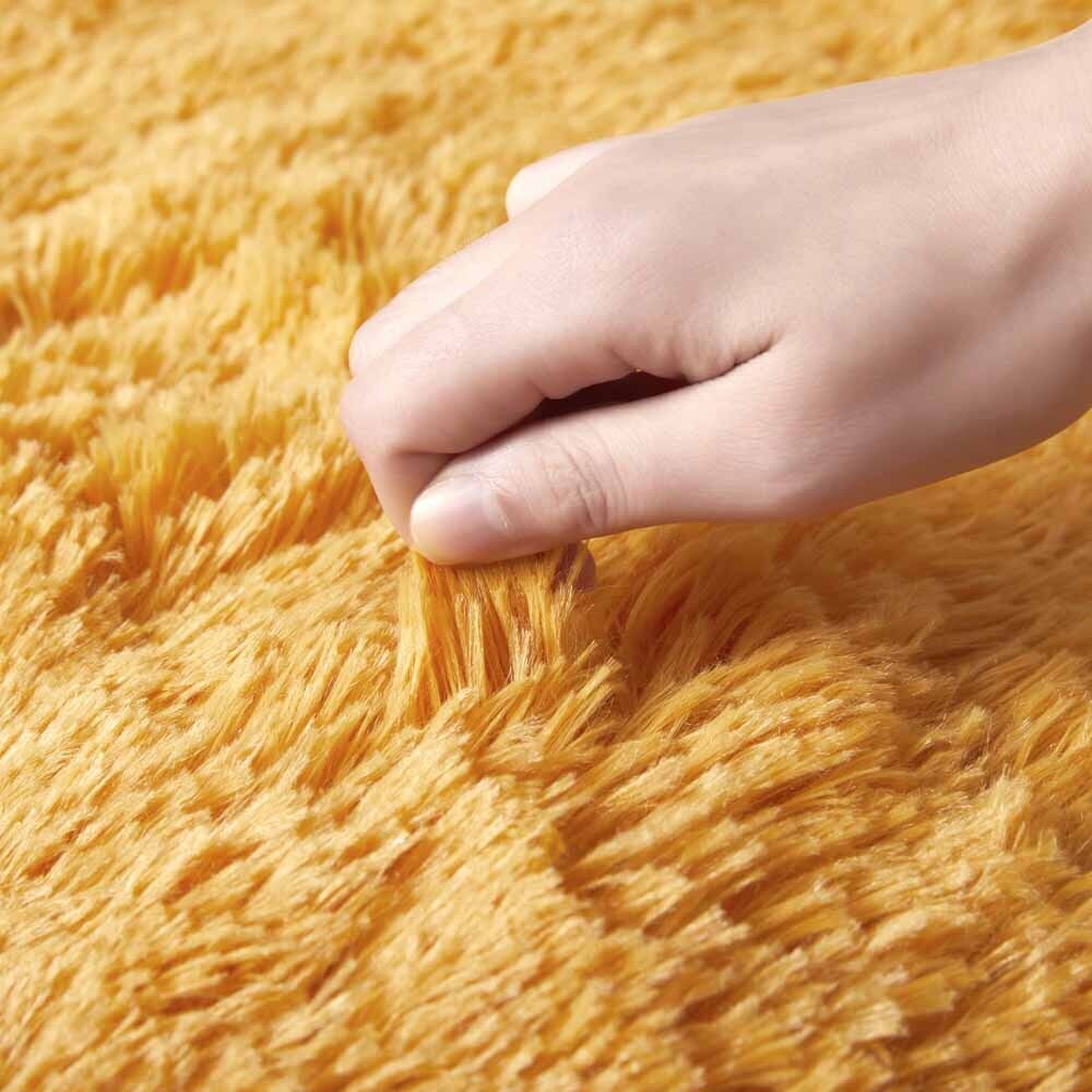 Soft Fluffy Decorative Ochre Shaggy Rugs