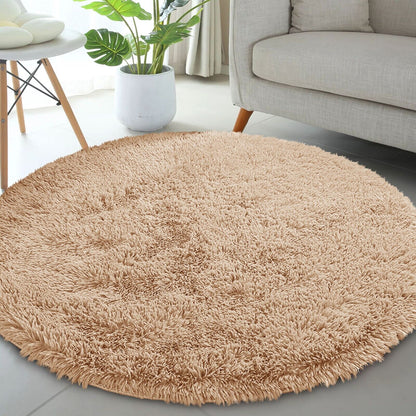 Soft Fluffy Decorative Beige Shaggy Rugs